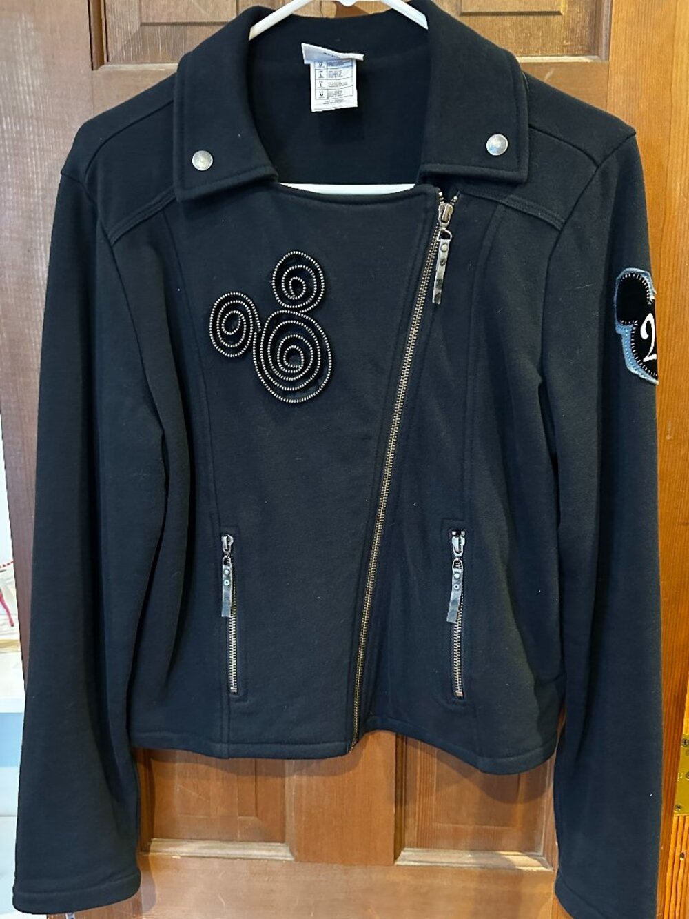 WDW Mickey Mouse‎ Black Moto Jacket- M